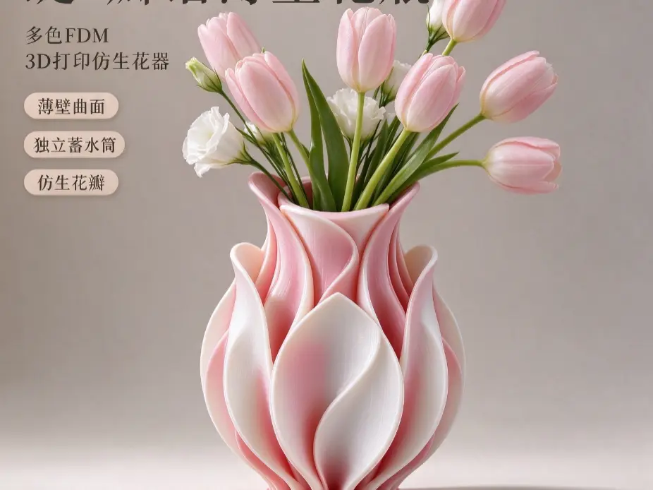 绽语花瓣花瓶