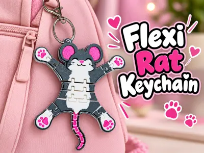 Flexi Rat Keychain | Articulated