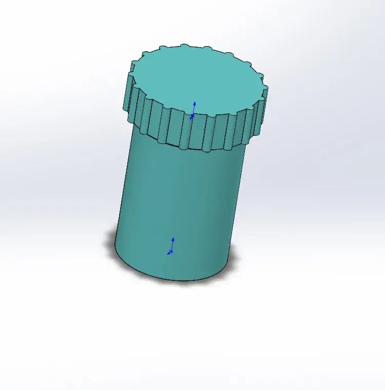 Container with a lid for small items