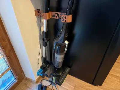 Stand for battery-powered vacuum cleaner, for one, for two