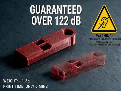 two-chamber whistle guaranteed +122 dB V4 DANGER!!!