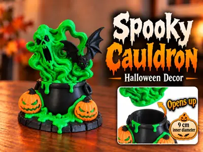 Spooky Cauldron – Halloween Candy Bowl & Decor