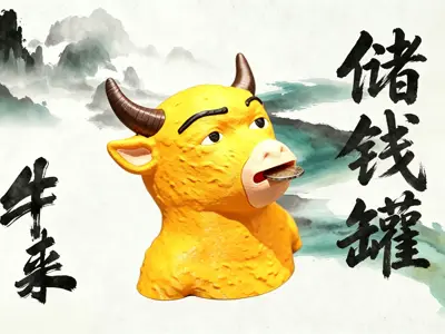 牛来储钱罐 牛气生财 牛市常在