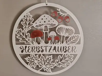 Herbstzauber Türschild Herbst Bild