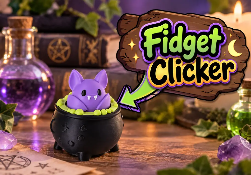 Bat Cauldron Button Toy – Halloween Fidget