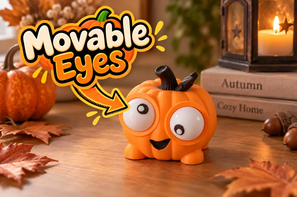 Wobbly Eyes Pumpkin – Halloween Fidget Toy