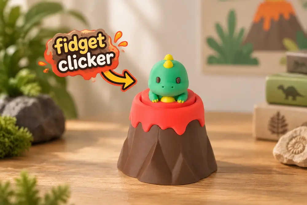 Volcano Dino Clicker Toy
