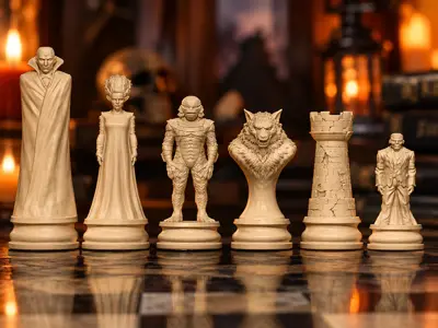 Halloween Monsters Chess Set