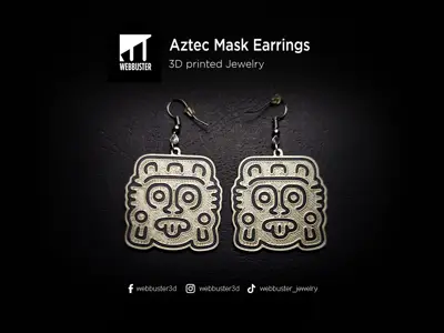 Aztec Mask Earrings
