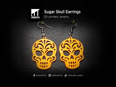 Sugar Skull - Halloween Earrings