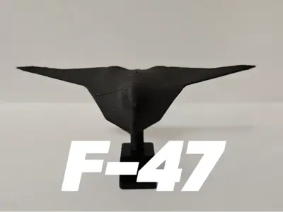 F-47 Stealth Fighter Jet with Display Stand