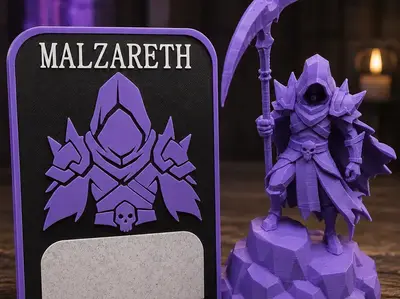 Malzareth, scary dnd reaper + card