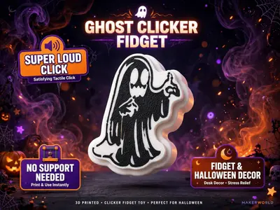 Ghost Clicker - Super Loud & Clicky - Halloween Fidget Toy - No Support