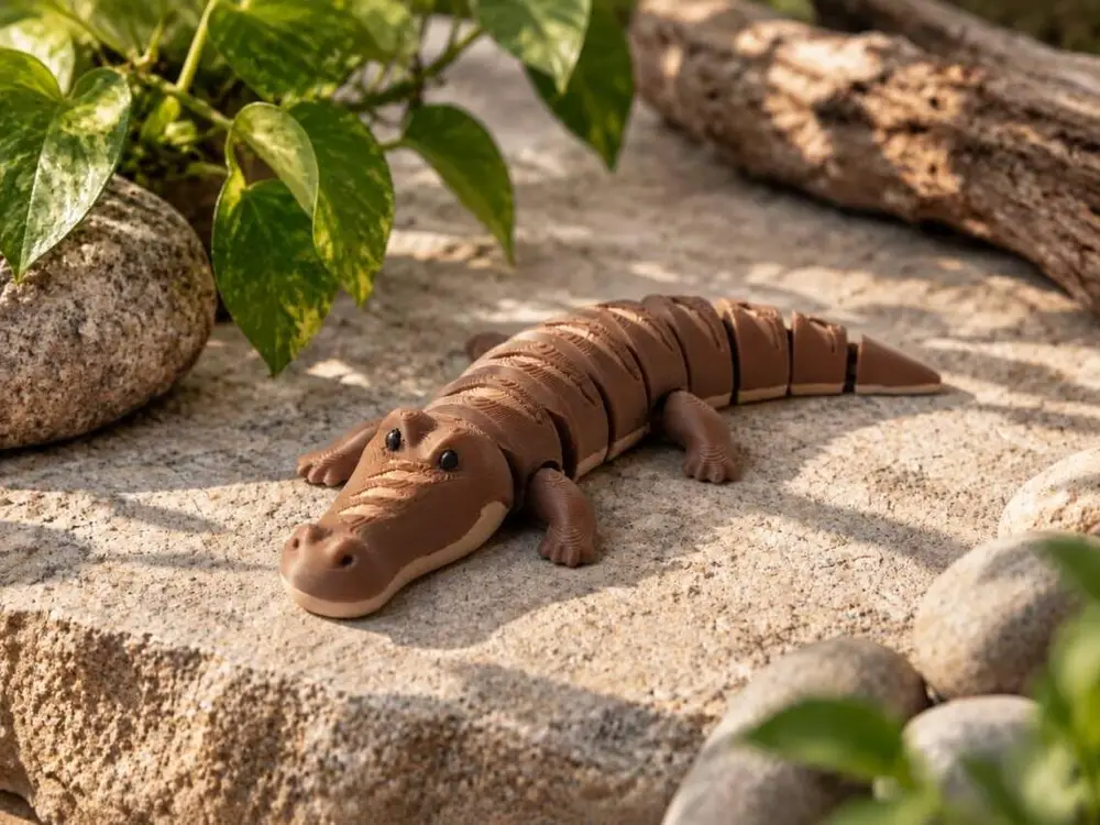 Baguette Crocodile Flexi Toy – Funny Fidget Animal
