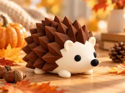 Cute Spiky Hedgehog – Autumn Decor