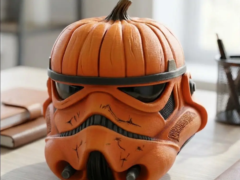 Pumpkin Trooper Helmet – Halloween Sci-Fi Helmet 3D Print