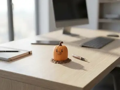 Cute Pumpkin Diglett Desk Figurine – Halloween 3D Print
