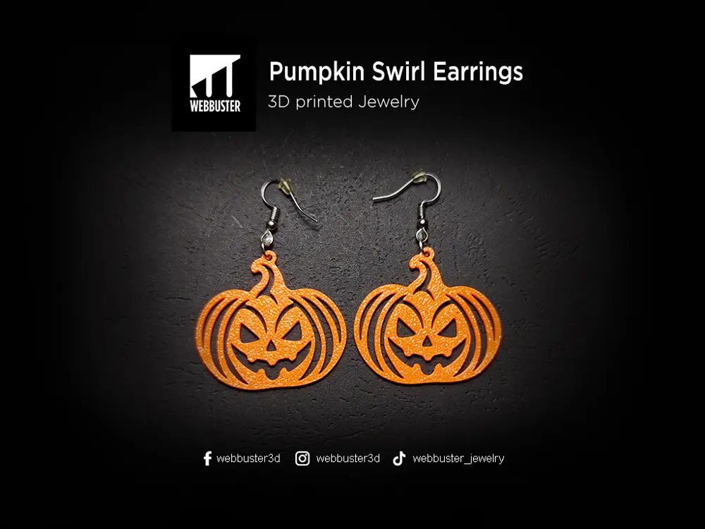 Pumpkin Swirl - Halloween Earrings