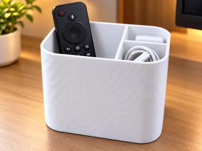Remote & Desk Organizer with Storage Compartments