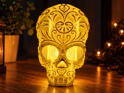 Halloween Skull Candle holder
