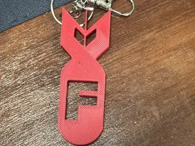 F bomb bag charm/keychain