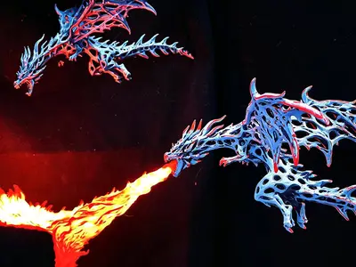 Ember Hell Flame Scale Dragon Breath Lamp on Boot — Monitor Buddy