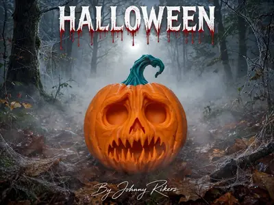 Halloween Pumpkin 7 - worried