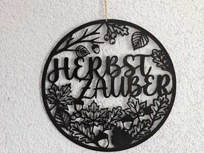 Herbstzauber Türschild Herbst