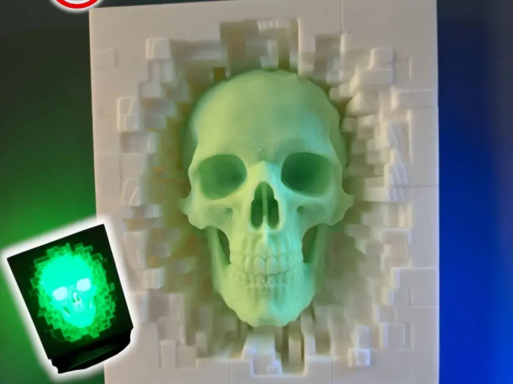 Skull Breaking Through the Wall