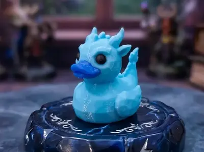Glass Crystal Dragon Duck, Draco, Cruise Car Duck