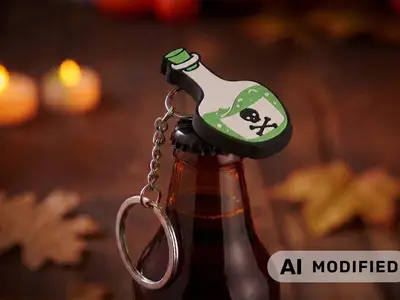 🧙 Halloween Poison Bottle - Bottle Opener Keychain