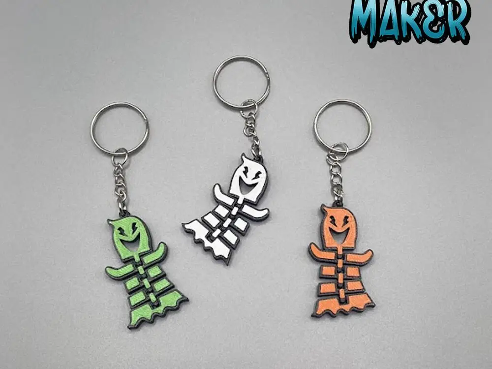 Flexi ghost keychain
