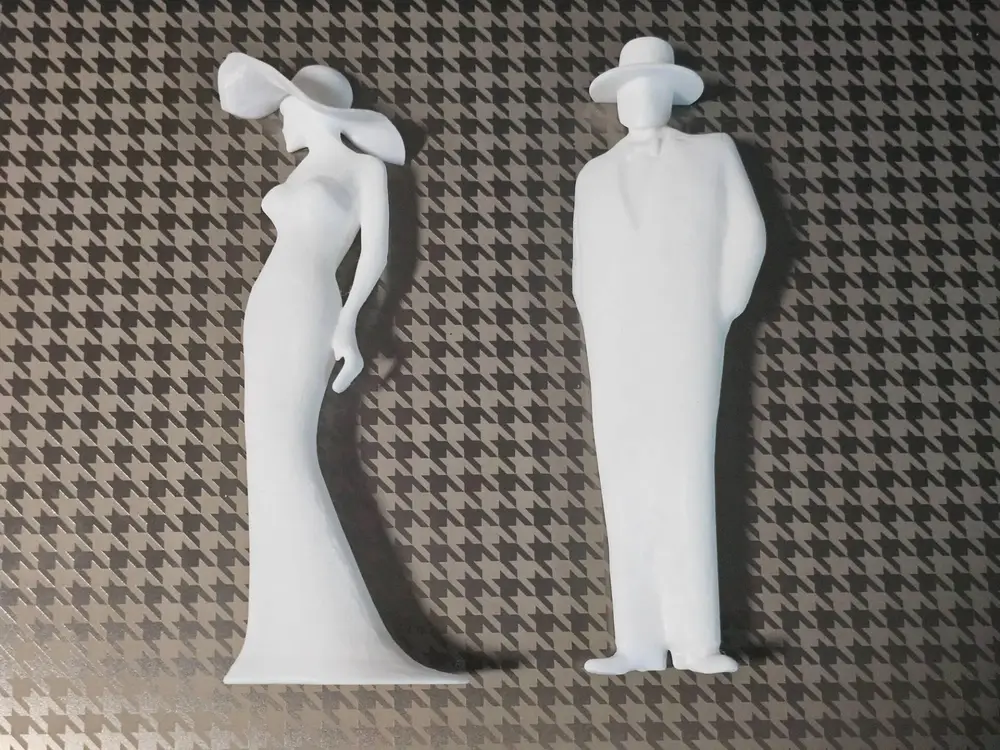 3D Toilet Door Sign (man/woman WC)