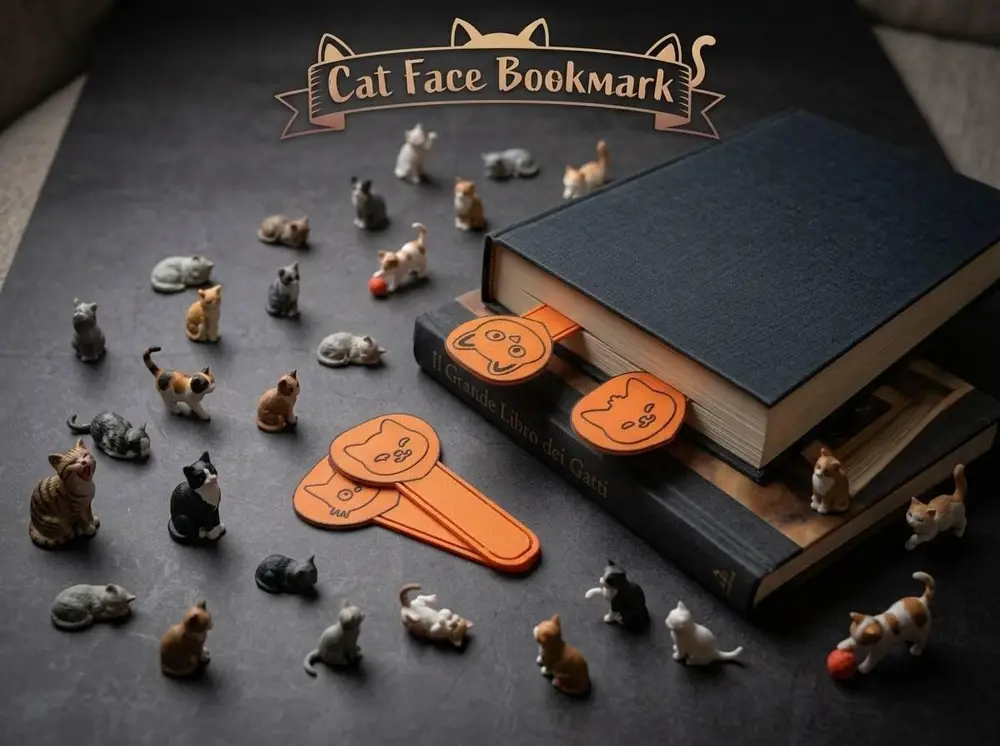 😻🐈😽Cat Face Bookmark😽🐈😻