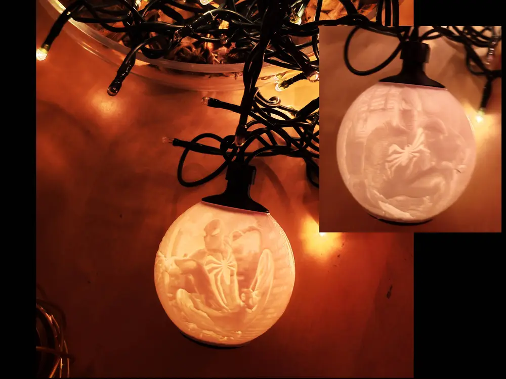 Spiderman Christmas Lithophane Ball