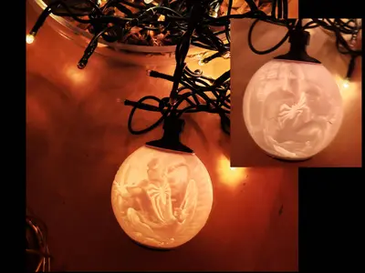 Spiderman Christmas Lithophane Ball