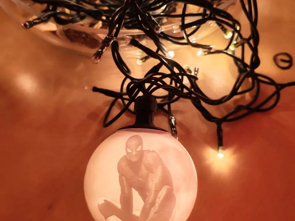 Spiderman Christmas Lithophane Ball