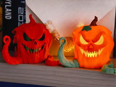 Demon Pumpkin – 3 Horror Faces for Halloween