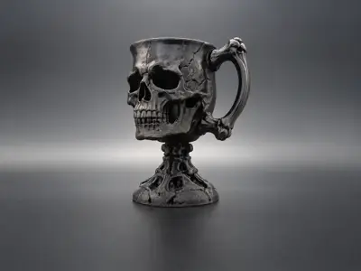 The Bonekeeper’s Cup – Halloween Skull Goblet