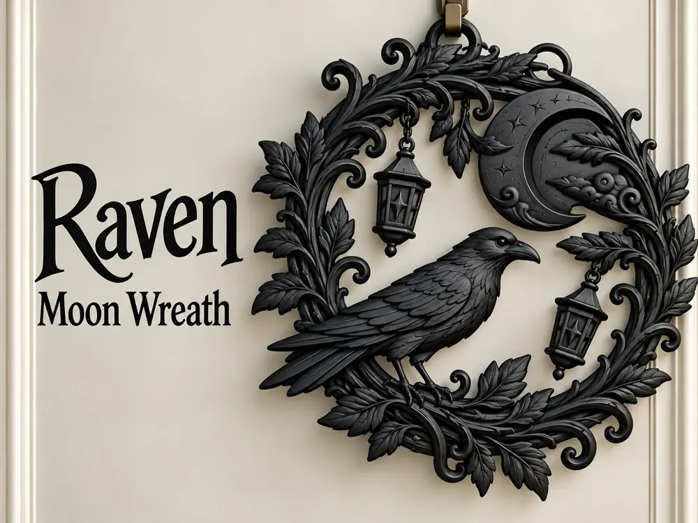 Raven Moon - Halloween Wreath