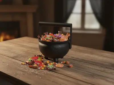 Candy Cauldron for Halloween
