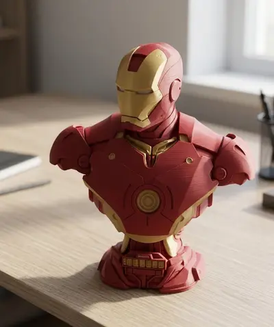 Iron Man Bust Model | High-Detail Desktop Display