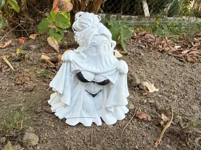 Halloween ghost figure in erotic lingerie