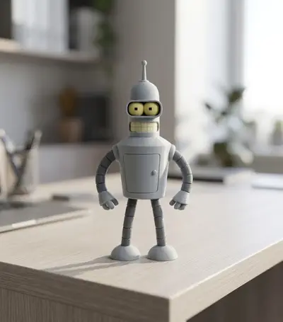 Bender Bending Rodríguez Futurama - 3D Printed Desk Figure