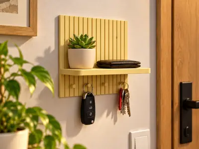 Entryway Shelf – Minimalist Wall Key Organizer
