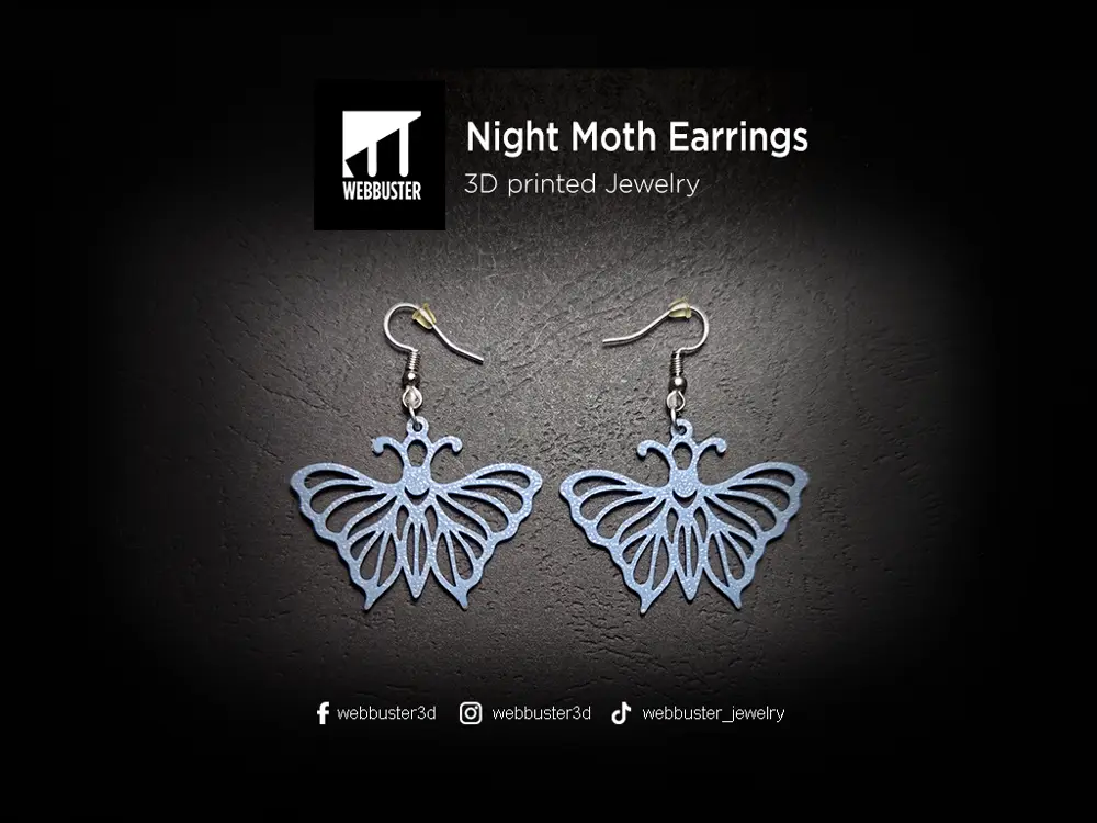 Night Moth - Halloween Earrings