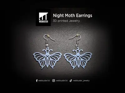 Night Moth - Halloween Earrings