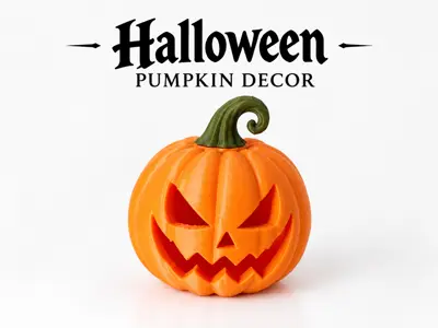 Classic Spooky Pumpkin Decoration