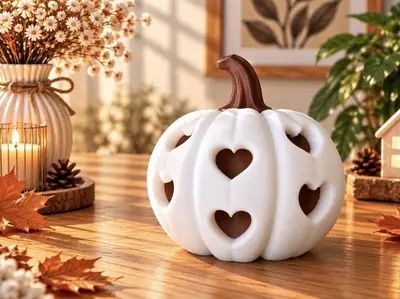 Heart Cutout Pumpkin