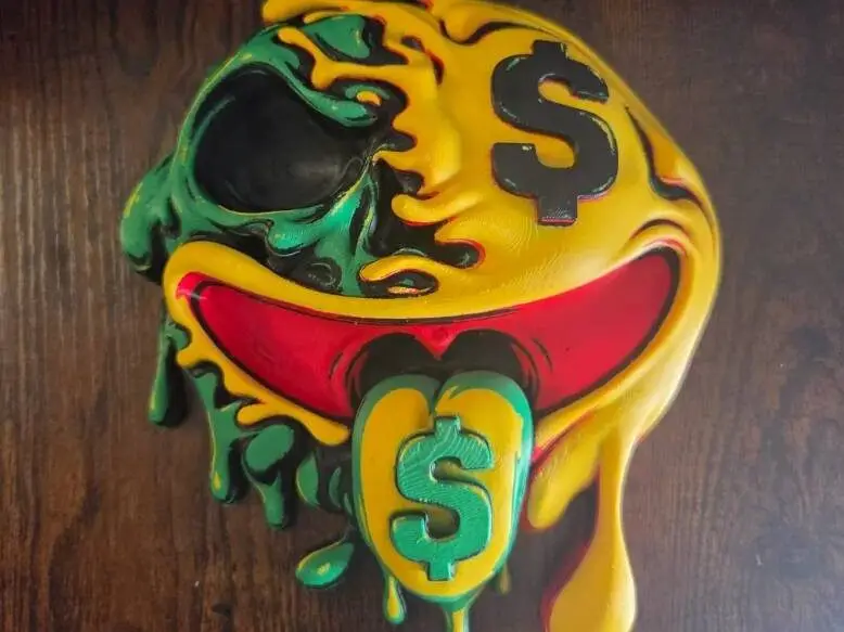 sonrisa de dinero derritiéndose